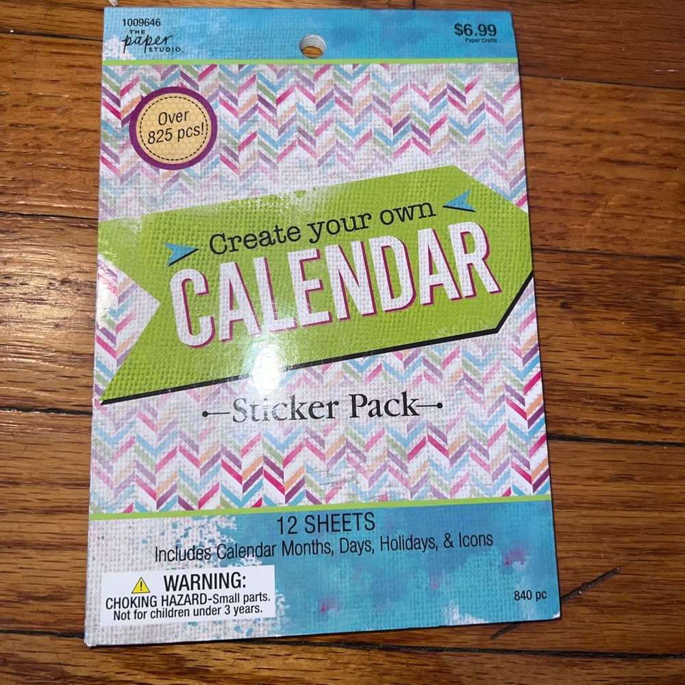 Create your own calendar stickers scrapbooking